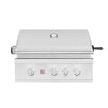 Stainless steel grill on a white background