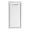 White cabinet door with a handle on a white background